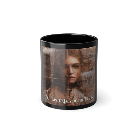 Painted Lady Black Coffee Mug, 11oz